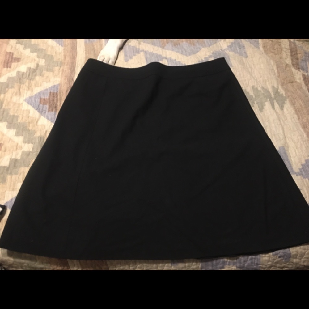 Black slight flare skirt